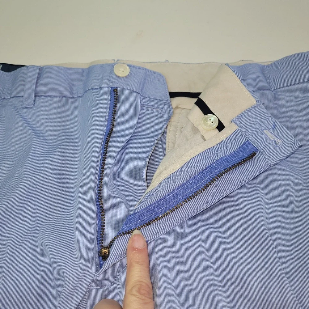 Polo Ralph Lauren Shorts Mens 38 Blue Pinstripe Slim‎ Fit 8